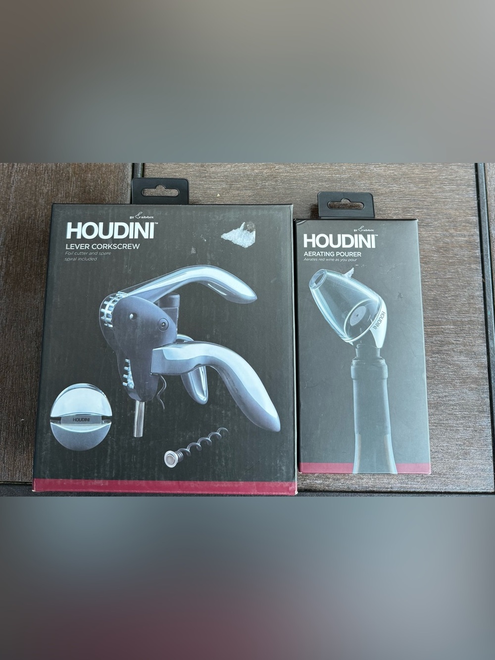 Black Lever Corkscrew & Aerating Pourer Set